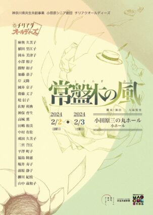 小田原シニア劇団チリアクオールディーズ『常盤木の風』チラシオモテ