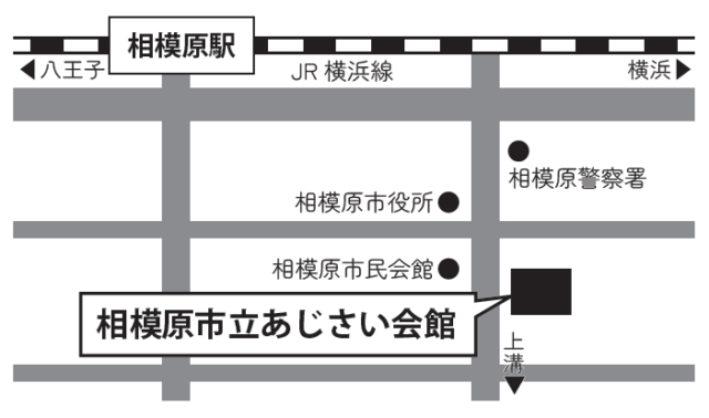 相模原市立あじさい会館周辺地図